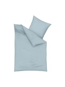 Простое фланелевое постельное белье светло-голубого цвета Traumschlaf, 155 x 200 + 80 x 80 см