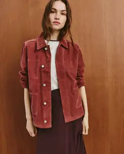 Женский вельветовый блейзер Southern Cotton, бордовый