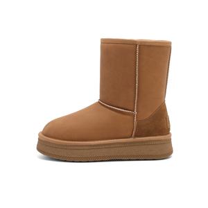 BELLE Женские противоскользящие износостойкие зимние ботинки 17 см коричневые, цвет Brown