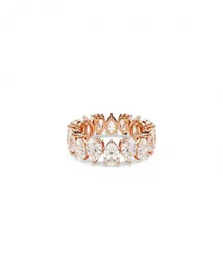 Кольцо Matrix Vittore из розового золота с грушевидной огранкой Swarovski, white
