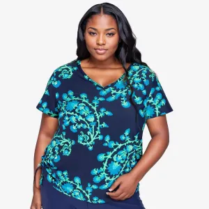 Женский купальник Adele с V-образным вырезом и короткими рукавами, большого размера Calypsa