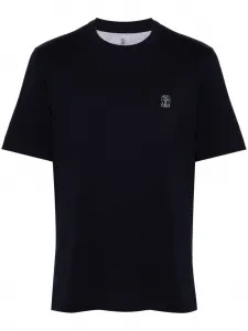 Футболка с логотипом Brunello Cucinelli, синий