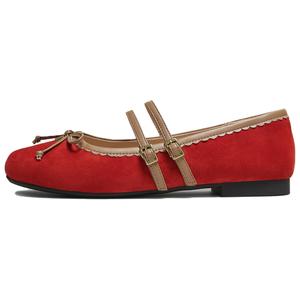 TATA Богатство Благословение Мэри Джейн на массивном каблуке Женские Красный Коричневый, цвет Red/Brown