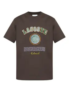 Футболка с принтом Lacoste, коричневый