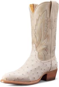 Женские ботинки FYS с круглыми носками из телячьей кожи, высоким голенищем, с заклепками и вышивкой, на массивном низком каблуке, без застежки, широкие уличные ковбойские ботинки, размеры 4-16 US, Beige