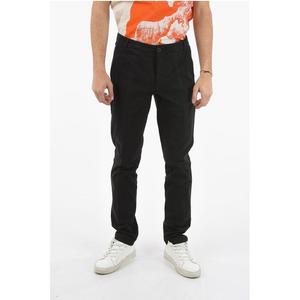 CC COLLECTION Брюки-чиносы из эластичного хлопка Corneliani, Black