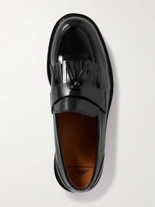 Лоферы Jacques из глянцевой кожи с бахромой и кисточками MR P., черный