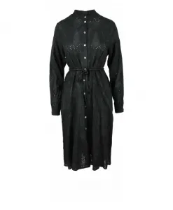 Платье-Рубашка из шелкового хлопка Souvenir, черный