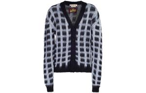 Кардиган Brushed Check Fuzzy Wuzzy MARNI, черный