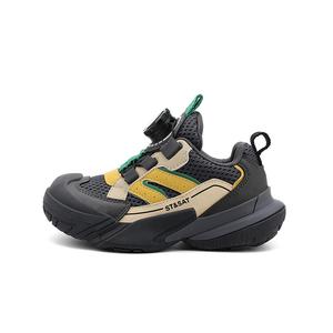 Износостойкие, легкие, с амортизацией, увеличивающие рост, с низким верхом, детские кроссовки для повседневной носки ST&SAT, серый/зеленый/хаки