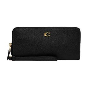 COACH Континентальный кошелек из кожи для женщин Black