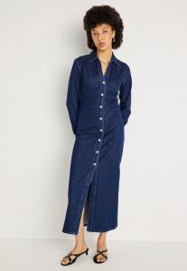 Платье MSCH Copenhagen SHIRT DRESS, Dark Blue Wash/Dark-Blue Denim