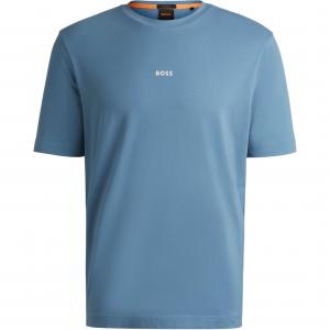 Футболка свободного кроя с принтом логотипа Boss HUGO BOSS, синий