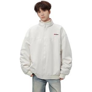 Пуховик Unisex Stand Collar Thickened WARRIOR, бежевый оранжевый (diy badge)