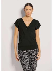 MADELEINE Футболка без рукавов, украшенная стразами черного цвета