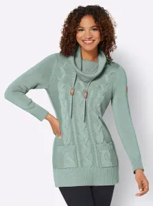 Повседневный образ Длинный пуловер "Длинный пуловер" Casual Looks, мятный