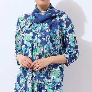 Элегантный шелковый палантин с цветочным узором