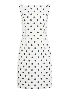Платье-карандаш длины миди в горох Patou, белый
