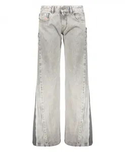 Светлые джинсы с широкими штанинами Diesel, серый
