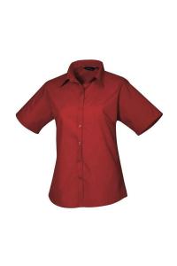 Поплиновая блузка с короткими рукавами Premier, красный