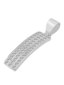 Adeliás Женский кулон из серебра 925 пробы с кубическим цирконием в серебряной оправе