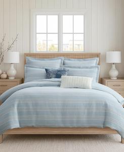Комплект постельного белья Home Clayton Stripes Textured из 3 предметов, размер King/California King Levtex, Blue