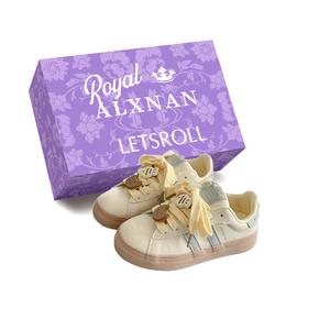 Низкие женские кроссовки Alxnan, Yellow Blue+Box