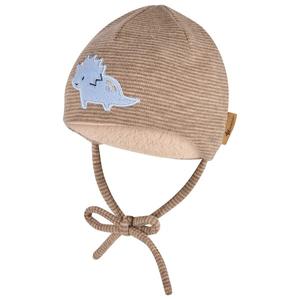 Детская шапочка с вышивкой в виде динозавра Sterntaler, коричневый