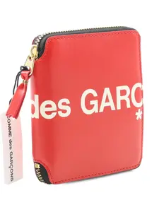 Кошелек на молнии с логотипом Comme Des Garçons, красный