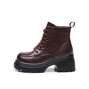 Bull charm Короткие женские ботинки мартина коричневые, цвет Brown