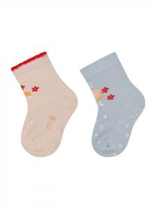 Sterntaler Носки для ползания из АБС-пластика, комплект из 2 штук, с рисунком черепахи, светло-розового цвета