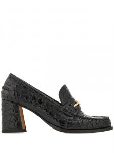 Ferragamo лоферы на каблуке, черный