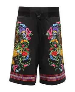 Панелевые садовые бермудские шорты от кутюр Versace, черный