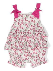 Patachou ромпер с цветочным принтом, белый