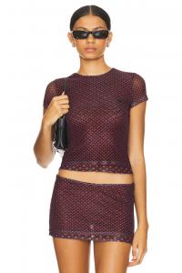 Мини-футболка Miaou, black polka dot