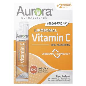 Липосомальный витамин С Aurora Nutrascience Mega-Pack+ 3000 мг, 20 мл