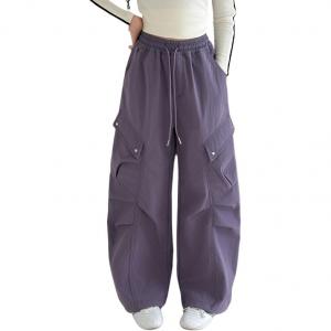 Детские весенне-осенние карго-штаны Disney, фиолетовый