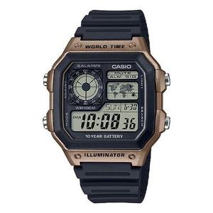 Часы CASIO Waterproof Sports Shockproof Mens Black Digital, черный
