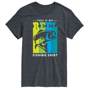 Футболка с рисунком Big & Tall This is My Reel Fishing Shirt Licensed Character, серый