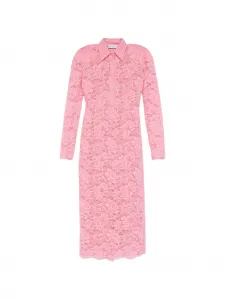 Платье с цветочным кружевом и воротником поло Rowen Rose, розовый