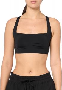Женский спортивный бюстгальтер-бралетт со спинкой-борцовкой BOSS с мягкой подкладкой, Black