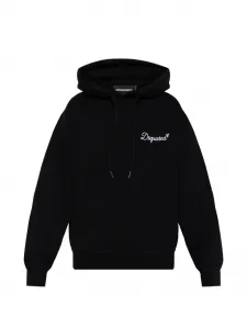 Худи с вышивкой Dsquared2, черный