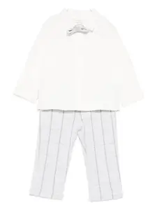 Трикотажный костюм на кнопках Lalalu, белый