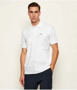 Поло PL_Clash PLKT regular fit Boss Green, белый