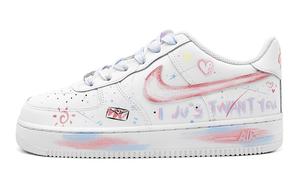 Кроссовки Nike Air Force 1 Skateboarding Shoes Women's Low-top Blue, розовый