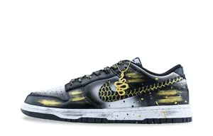 Nike Кроссовки для скейтбординга Dunk Golden Python с противоскользящим износостойким верхом, унисекс, черные, белые, золотые