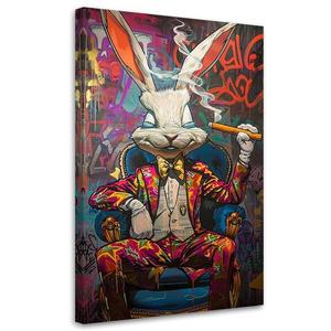 Картина арт-принт KUNSTLOFT Urban Hare Majesty 1, многоцветный