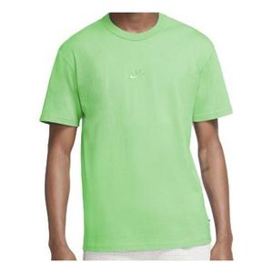 Футболка минималистичные с вышитым логотипом, короткие рукава, Nike, зеленый