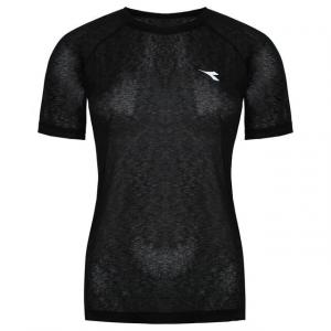Активная женская черная футболка Diadora, черный