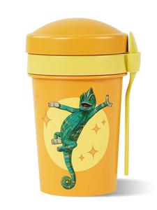 Awave Стаканчик с хлопьями "Школа волшебных животных" оранжевого цвета - 540 мл